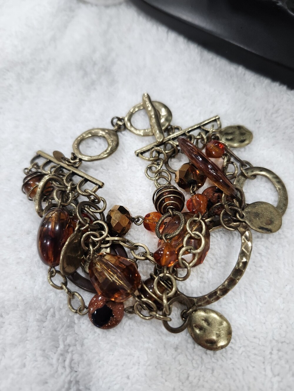 Premier Designs Multi-strand Beaded Charm Bracelet